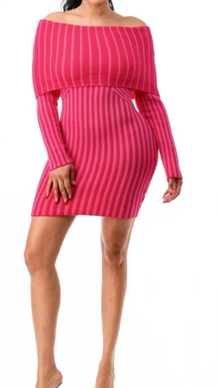 NEW ARIEL strike a pose sweater dress in pink